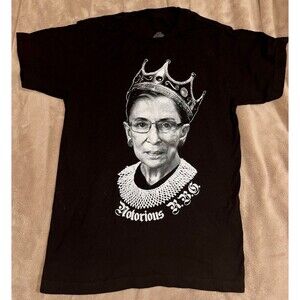 Graphic T shirt Notorious R.B.G. Black Size Small Ruth Bader Ginsburg